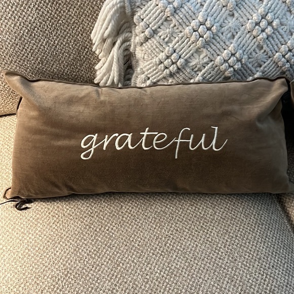 Pottery Barn Accents Pottery Barn Blessed And Grateful Lumbar